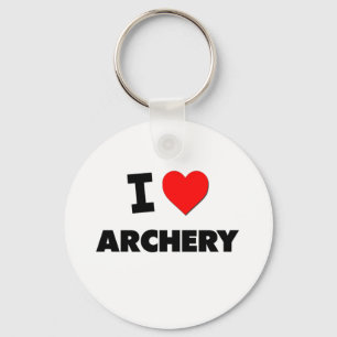 I Love Archery Keychain