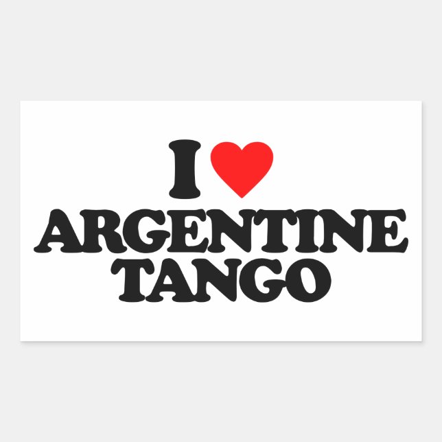 I LOVE ARGENTINE TANGO STICKER (Front)