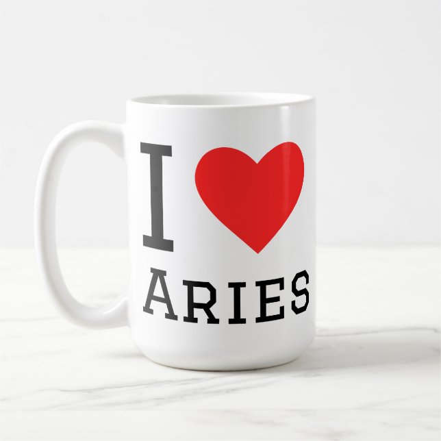 I love aries coffee mug (Left)