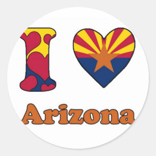 I love Arizona Classic Round Sticker