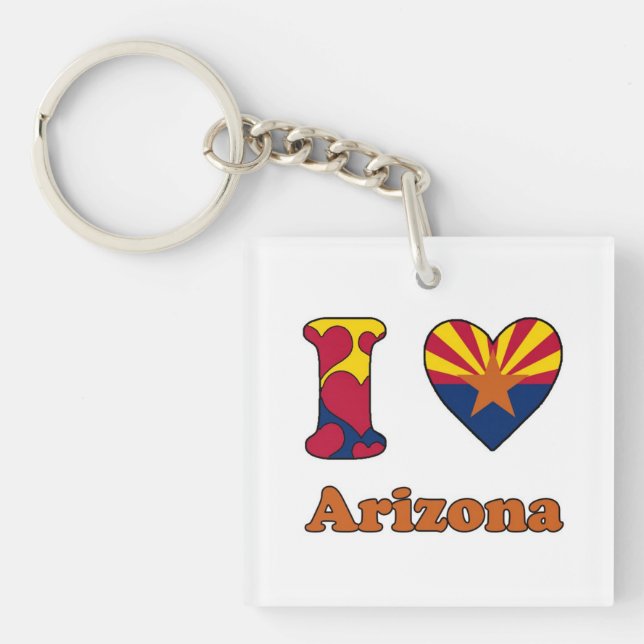 I love Arizona Keychain (Front)