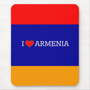 I Love Armenia, flag of Armenia Mouse Pad