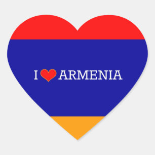 I Love Armenia Heart Sticker