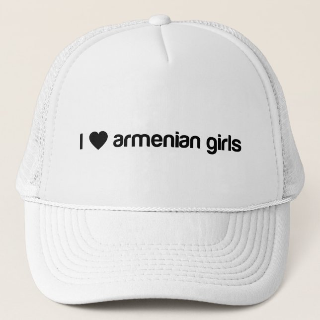I Love Armenian Girls Trucker Hat (Front)