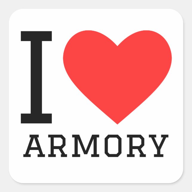 I love armoury square sticker (Front)
