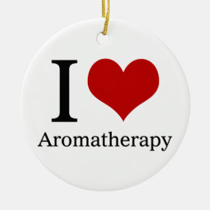 I Love Aromatherapy Ceramic Ornament