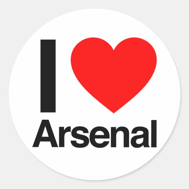 i love arsenal classic round sticker (Front)