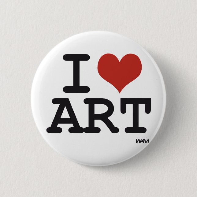 I love art 2 inch round button (Front)