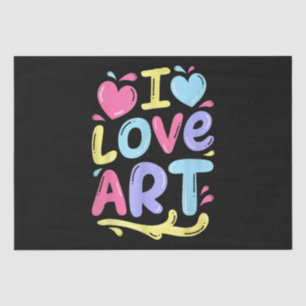 I Love Art, Artist Painter Colourful Painting Gift Tissue Paper