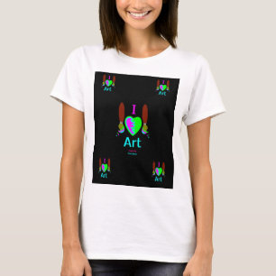 I Love Art Femme Blanc T-shirt