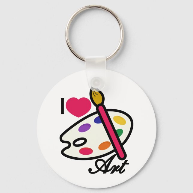 I Love Art Keychain (Front)