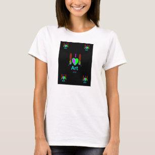 I Love Art Women's White Basic Tank Top