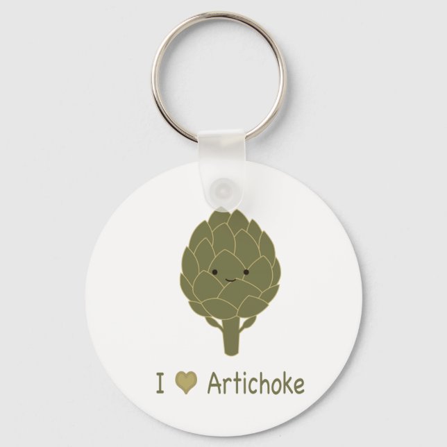 I love artichoke keychain (Front)