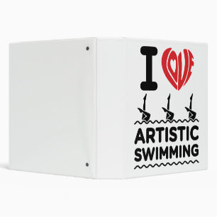 I Love Artistic Swimming Synchro Swimmer Binder
