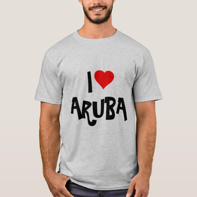 "I Love Aruba" Custom Design T-Shirt (Front)