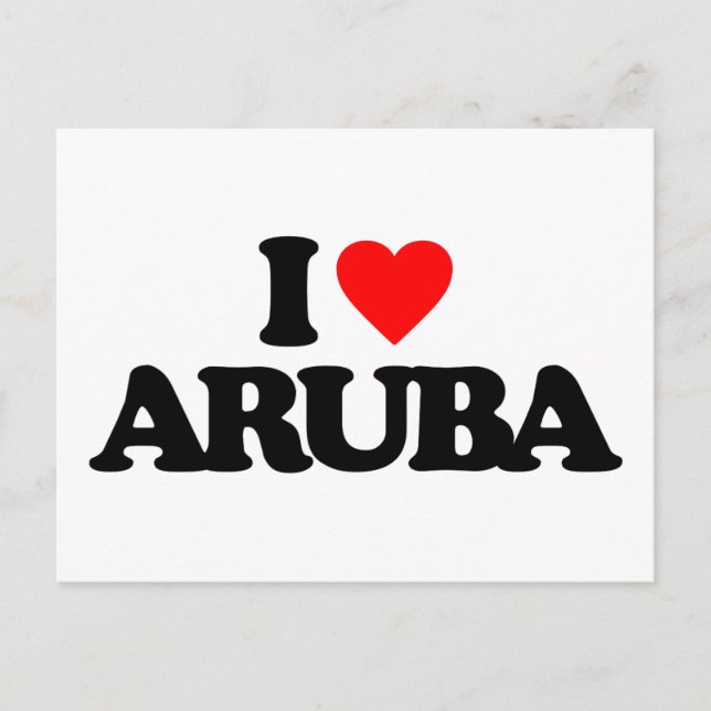I LOVE ARUBA POSTCARD (Front)
