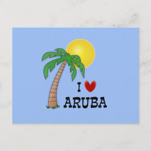 I Love Aruba Postcard