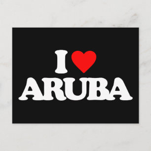I LOVE ARUBA POSTCARD