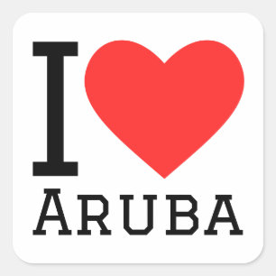I love Aruba Square Sticker