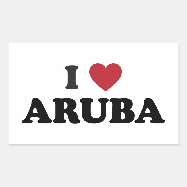 I Love Aruba Sticker (Front)