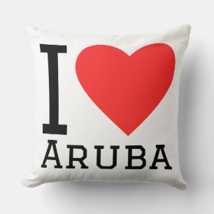 I love Aruba Throw Pillow