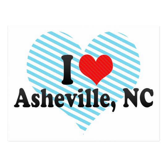 I Love Asheville, NC Postcard