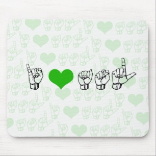 I Love ASL Mousepad