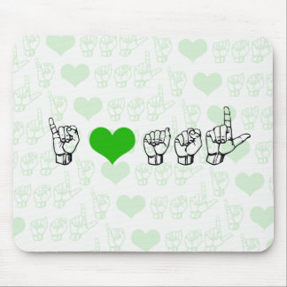 I Love ASL Mousepad