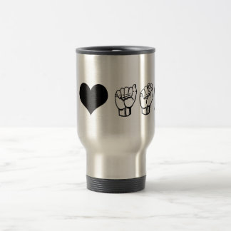I Love ASL Travel Mug