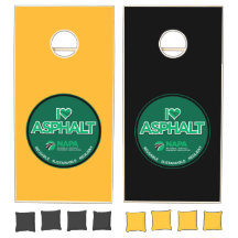 I Love Asphalt Cornhole Set