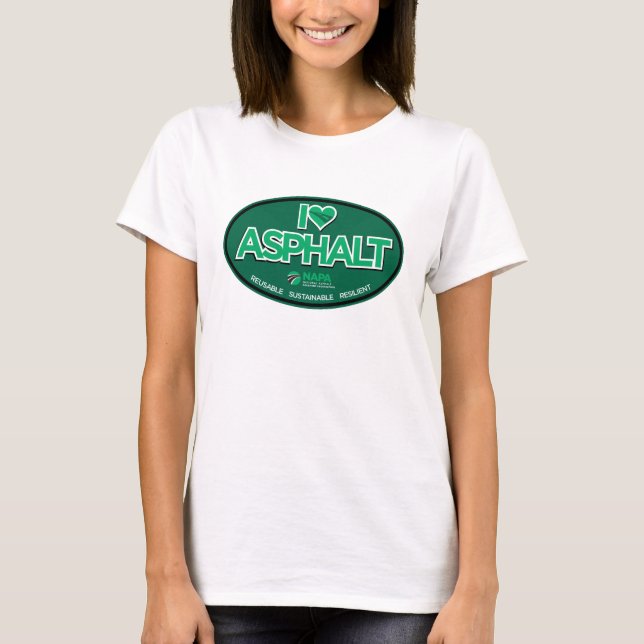 I Love Asphalt Femme T-Shirt - Blanc (Devant)