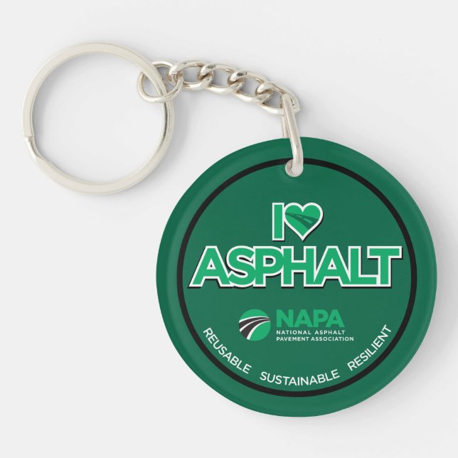 I Love Asphalt Key Chain (Front)