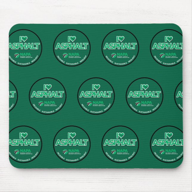 I Love Asphalt Mouse Pad (Front)