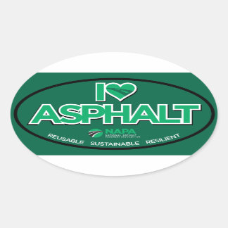 I Love Asphalt Stickers - Oval