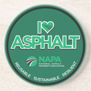 I Love Asphalt Stone Coasters