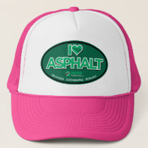 I Love Asphalt Trucker Hat - Pink