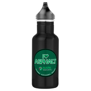 I Love Asphalt Water Bottle - Black