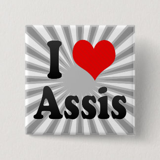 I Love Assis, Brazil 2 Inch Square Button
