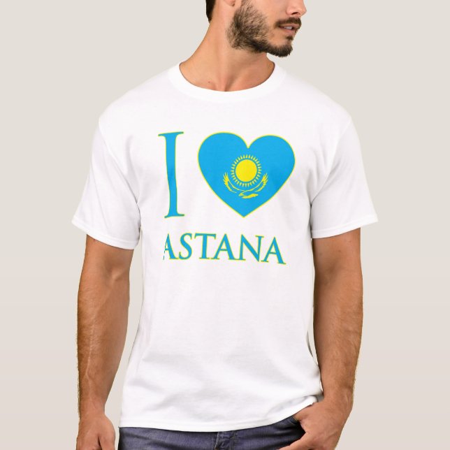 I Love Astana Basic T-Shirt (Front)