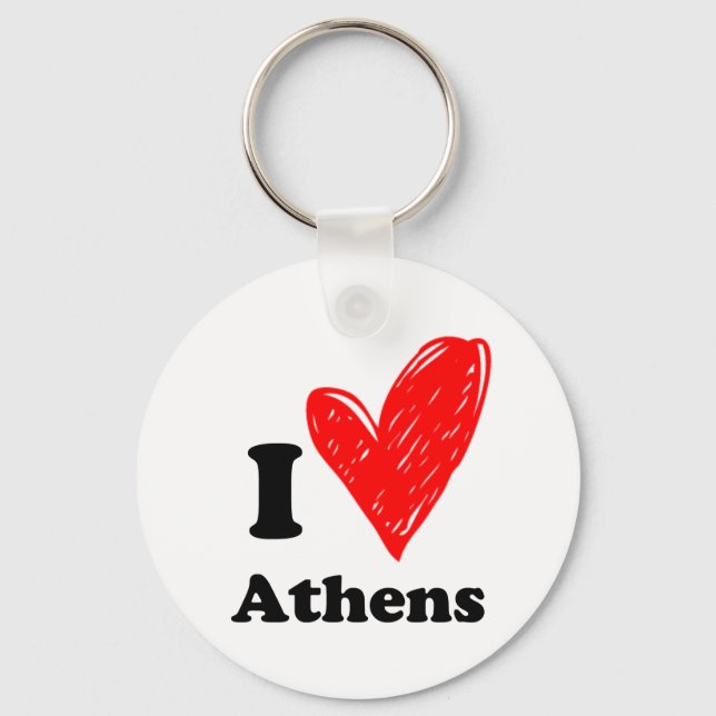 I love Athens Keychain (Front)