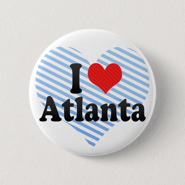 I Love Atlanta 2 Inch Round Button (Front)