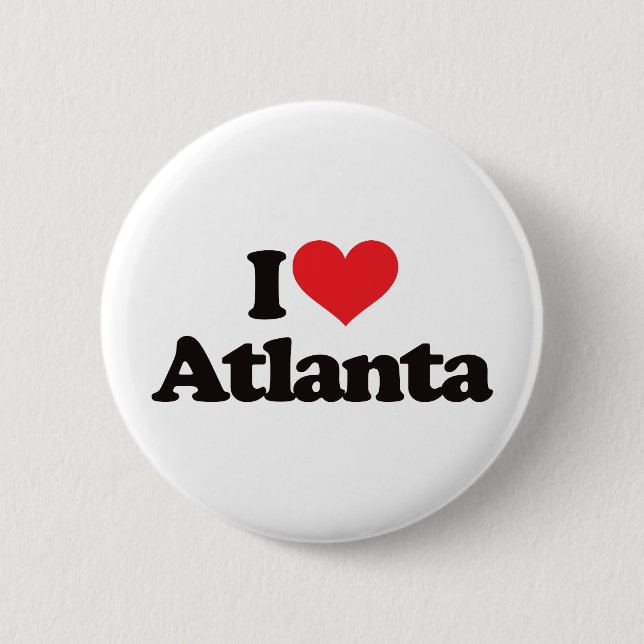 I Love Atlanta 2 Inch Round Button (Front)