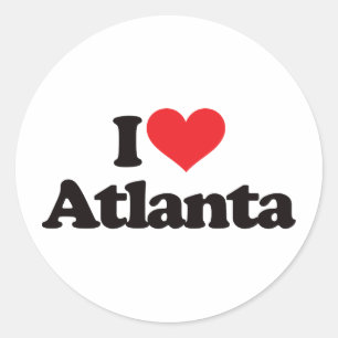 I Love Atlanta Classic Round Sticker