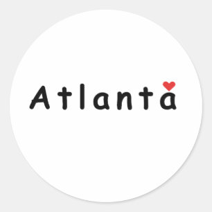 I love Atlanta Classic Round Sticker