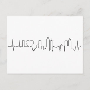 I love Atlanta in an extraordinary ecg style Postcard