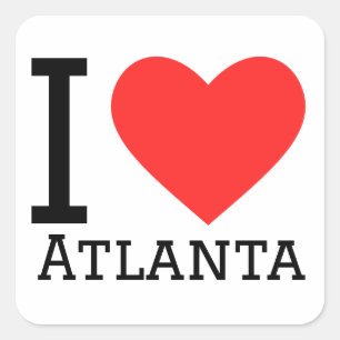I love Atlanta  Square Sticker