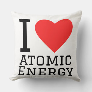 I love atomic energy  throw pillow