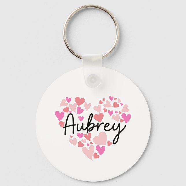 I love Aubrey Keychain (Front)