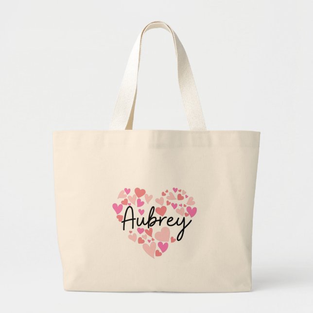I love Aubrey Large Tote Bag (Front)