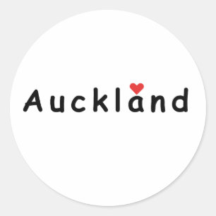 i love Auckland Classic Round Sticker